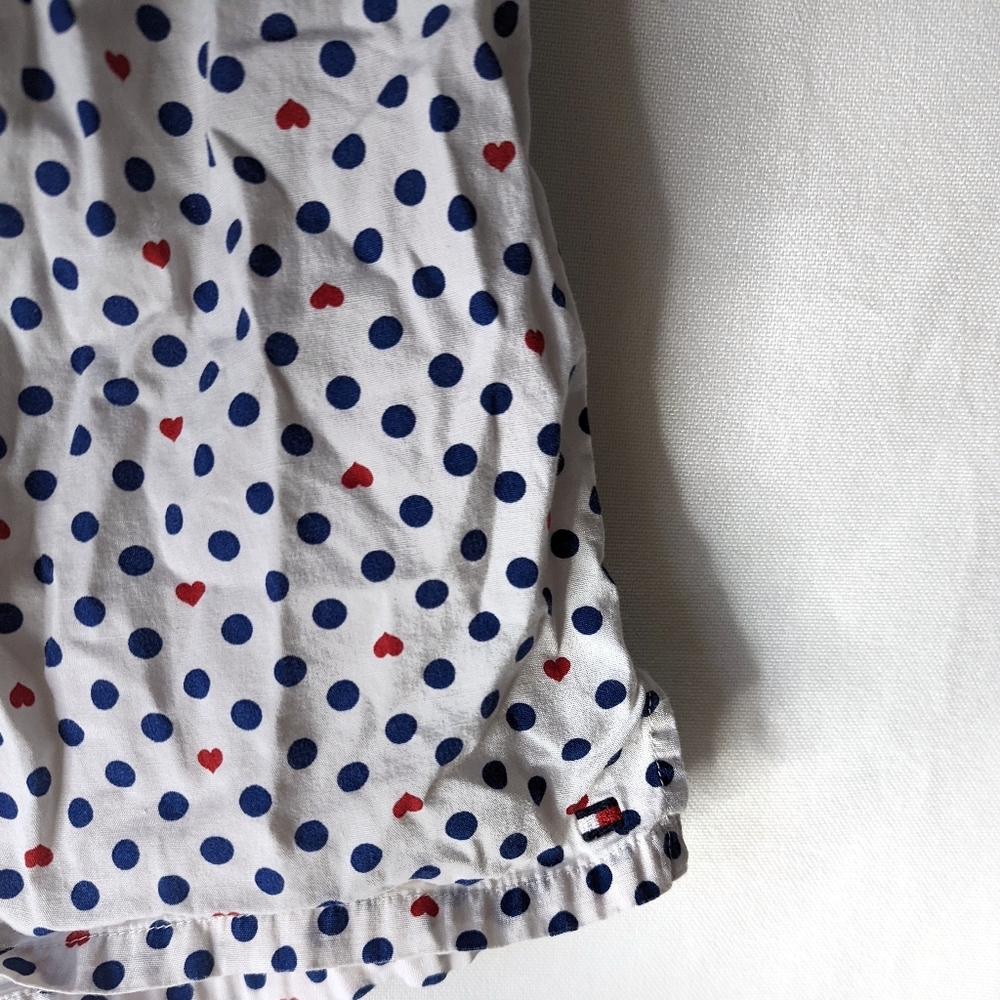 Tommy Hilfiger White Navy Blue Polka Dots Red Hearts Boxers Size Small - Picture 4 of 5